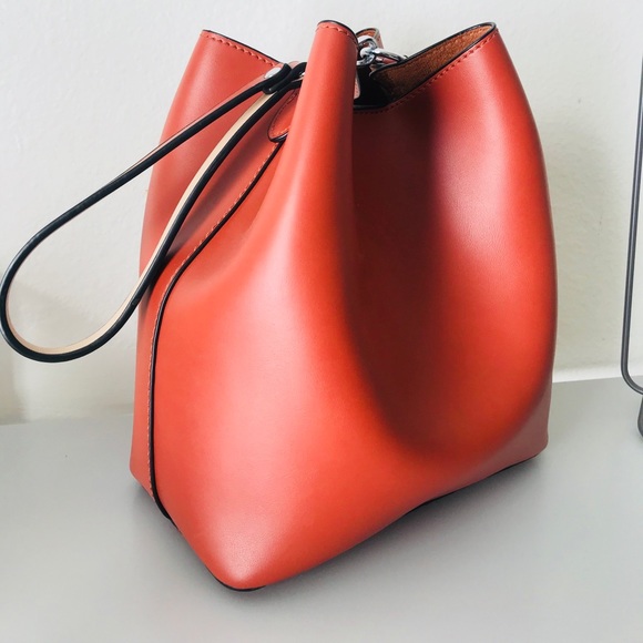 Simple Rust Crossbody Bucket Bag - Picture 5 of 5